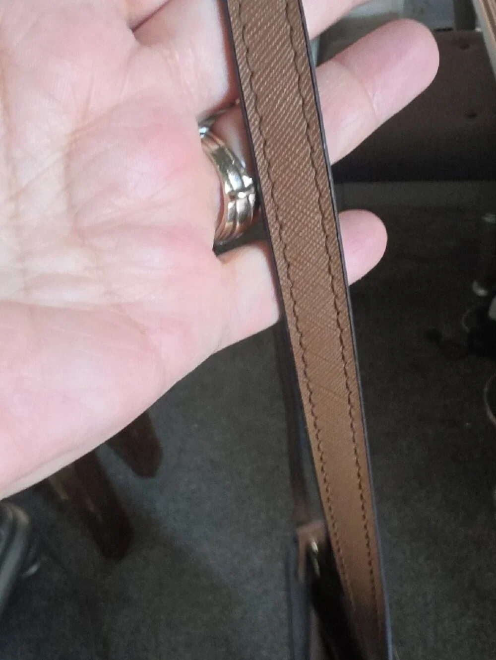 Michael Kors Dark Brown MK Signature Messenger Bag